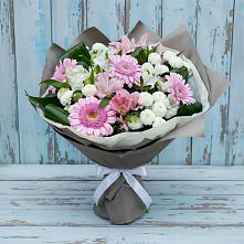 Букет цветов из:  Герберы, Альстромерии и Хризантемы #REPLACE_PRED# Клементьево