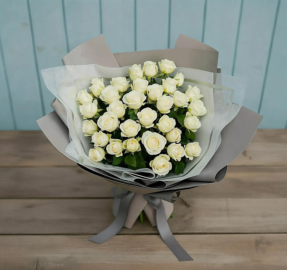 Букет Белоснежная нежность в Клементьево