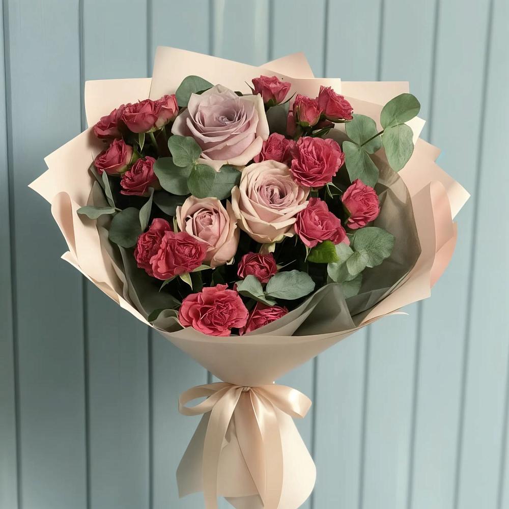 Букет цветов из: Гвоздики и Розы в Клементьево