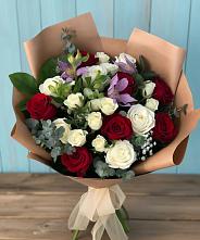 Букет цветов из:  Розы и Альстромерии в Клементьево