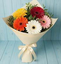 Букет цветов из:  Герберы #REPLACE_PRED# Клементьево
