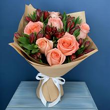 Букет цветов из:  Розы и Альстромерии #REPLACE_PRED# Клементьево