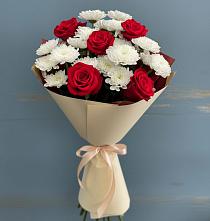 Букет цветов из:  Розы и Хризантемы в Клементьево