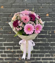 Букет цветов из:  Герберы и Хризантемы в Клементьево