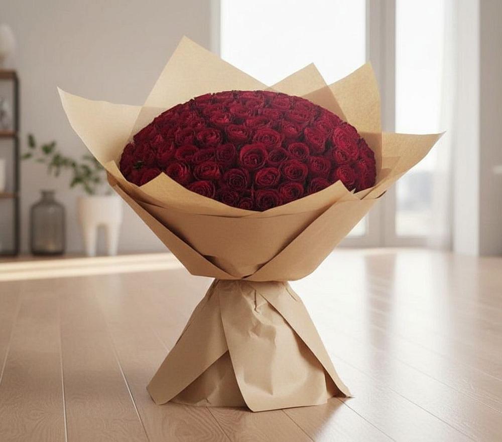 Букет 101 Красная роза в Клементьево