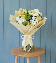 Букет цветов из:  Хризантемы и Розы в Клементьево