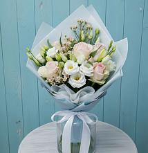 Букет цветов из:  Розы и Лизиантусы #REPLACE_PRED# Клементьево